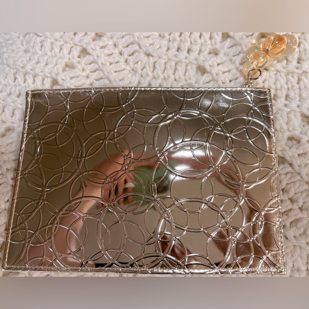 MAC Cosmetics Gold Makeup Bag